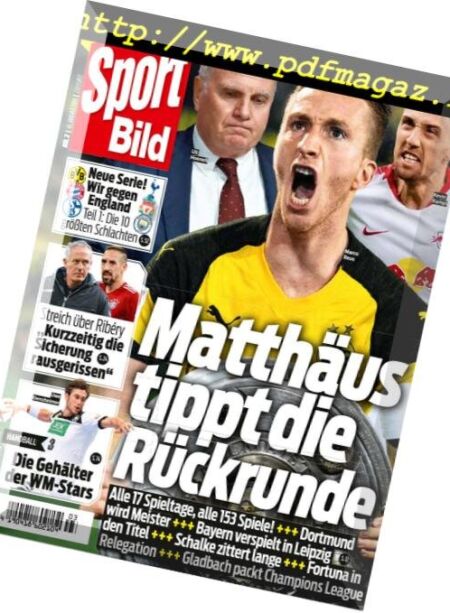 Sport Bild – 16 Januar 2019 Cover