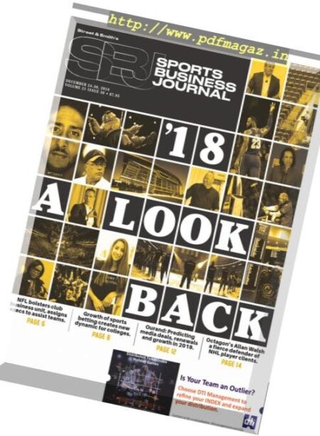 SportsBusiness Journal – 24 December 2018 Cover