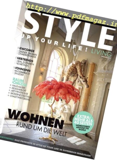 STYLE UP YOUR LIFE Living – Januar 2019 Cover