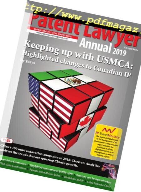 The Patent Lawyer Magazine – Annual 2018-2019 Cover