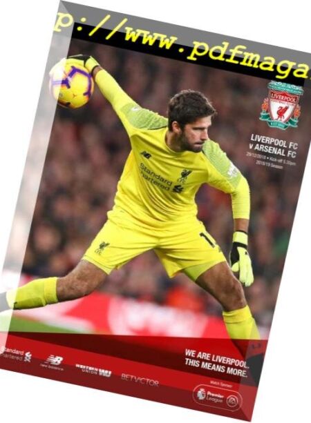 This is Anfield – Liverpool FC Programmes – 29 December 2018 Cover