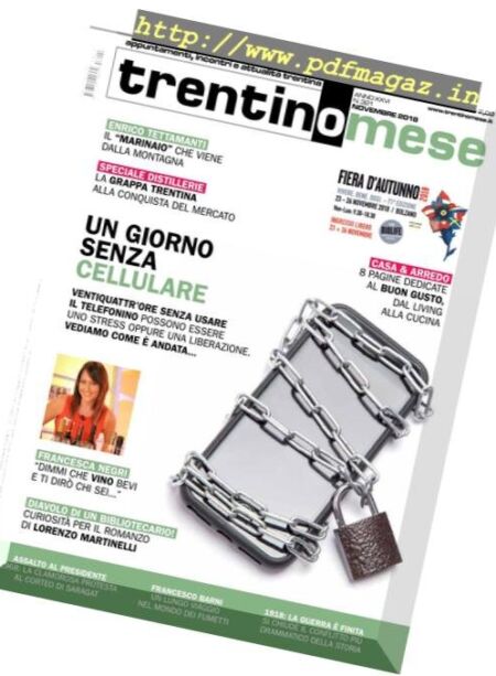 TrentinoMese – Novembre 2018 Cover
