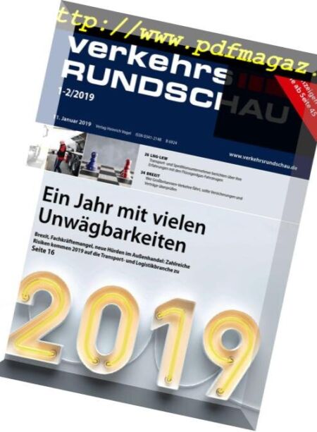 VerkehrsRundschau – 11 Januar 2019 Cover