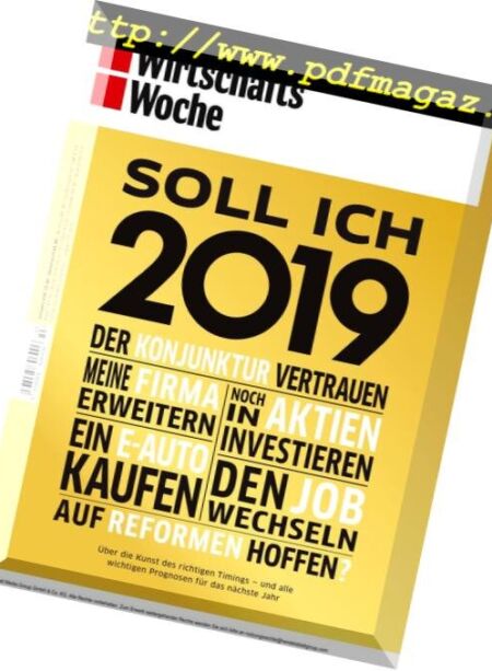 Wirtschaftswoche – 22 Dezember 2018 Cover