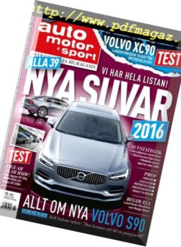 Auto Motor & Sport Sverige – 09 december 2015