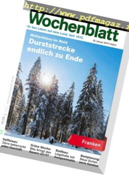 Bayerisches Landwirtschaftliches Wochenblatt Franken – 24 Januar 2019
