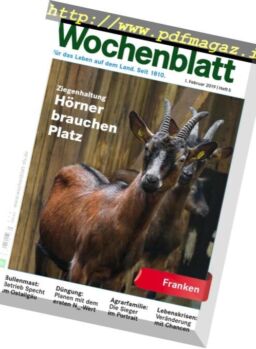 Bayerisches Landwirtschaftliches Wochenblatt Franken – 31 Januar 2019