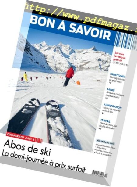 Bon a Savoir – Decembre 2018 Cover