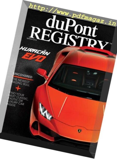 duPont Registry – March 2019 Cover
