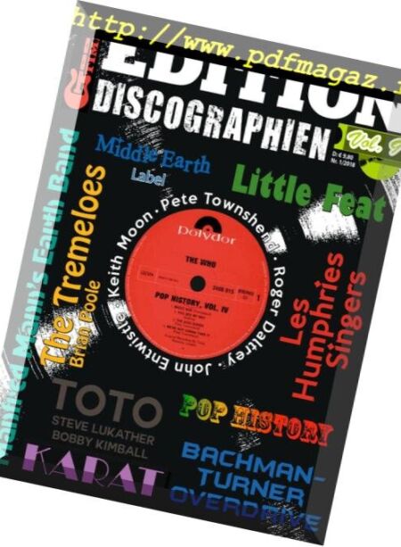 Edition Discographien – Januar 2018 Cover