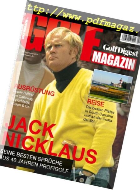 Golf Magazin – Januar 2019 Cover