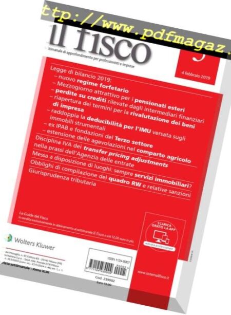 il fisco – 4 Febbraio 2019 Cover