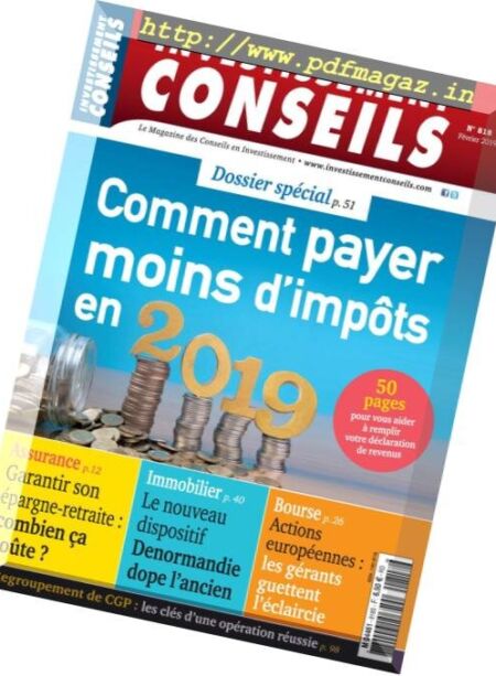 Investissement Conseils – Fevrier 2019 Cover
