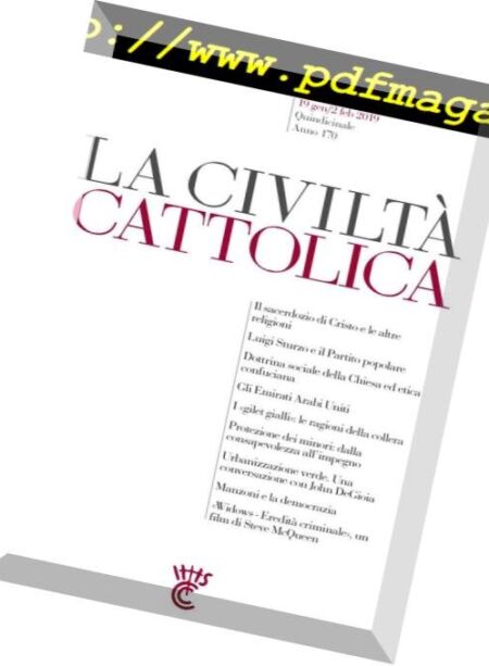 La Civilta Cattolica – 19 Gennaio 2019 Cover