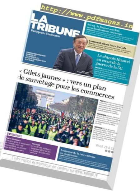 La Tribune – 22 Fevrier 2019 Cover