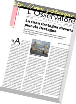 L’Osservatore – 19 Gennaio 2019