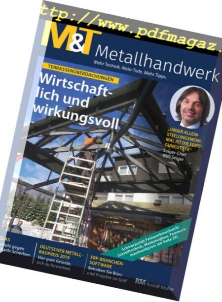 M&T Metallhandwerk – Januar 2019 Cover