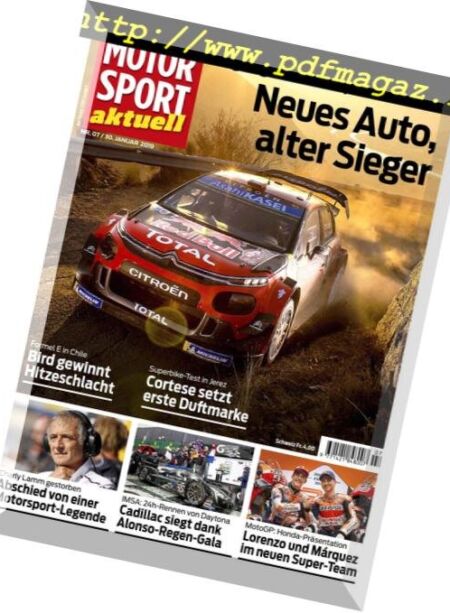Motorsport Aktuell – 30 Januar 2019 Cover