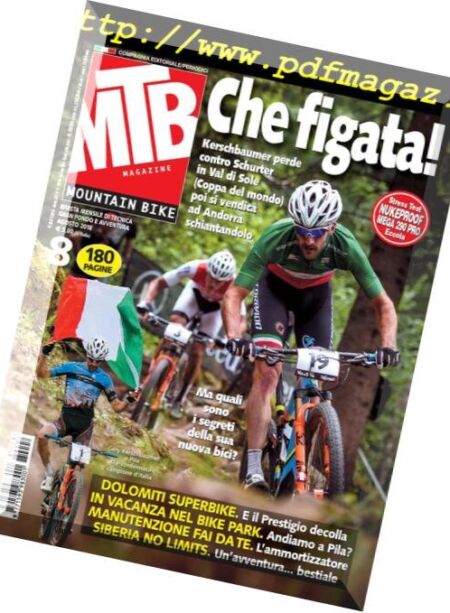 MTB Magazine – Agosto 2018 Cover
