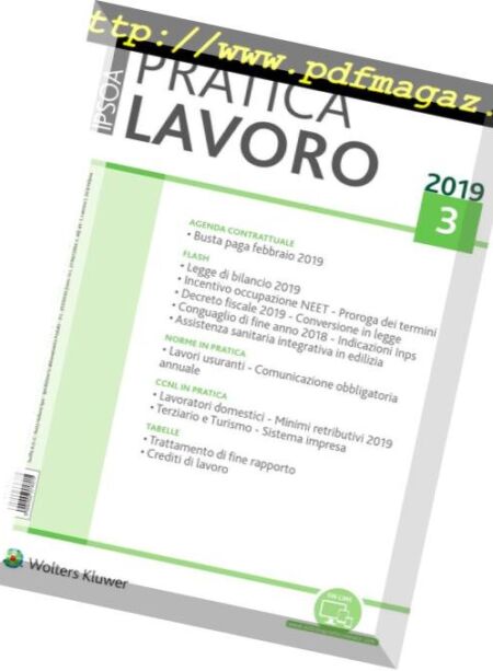 Pratica Lavoro – 2 Febbraio 2019 Cover