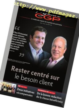 Profession CGP – janvier 2019