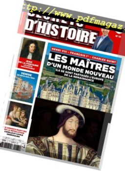 Secrets d’Histoire – fevrier 2019