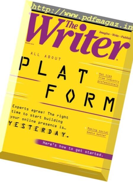The Writer – March 2019 Cover