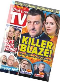 What’s on TV – 09 February 2019