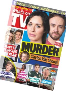 What’s on TV – 23 February 2019