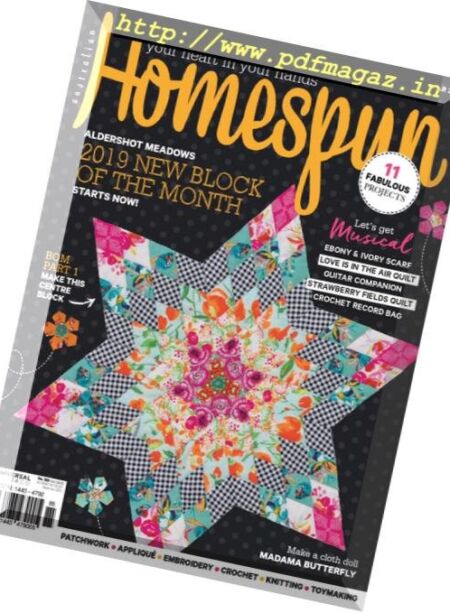 Australian Homespun – February 2019 Cover