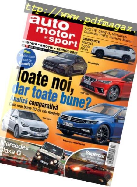 Auto, motor si sport Romania – martie 2019 Cover