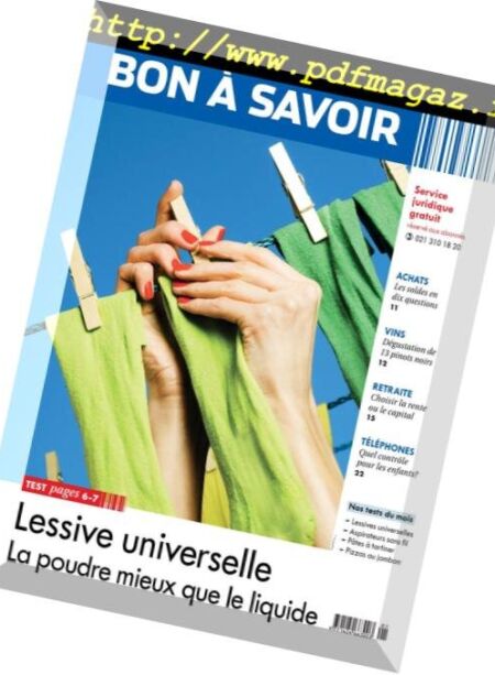 Bon a Savoir – Janvier 2019 Cover