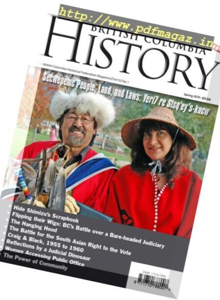 British Columbia History – March 2019 Cover