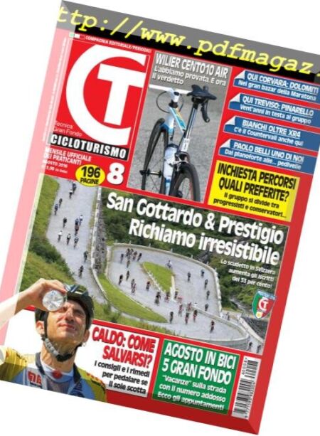Cicloturismo – Agosto 2016 Cover