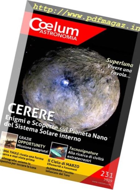 Coelum Astronomia – N 231, 2019 Cover