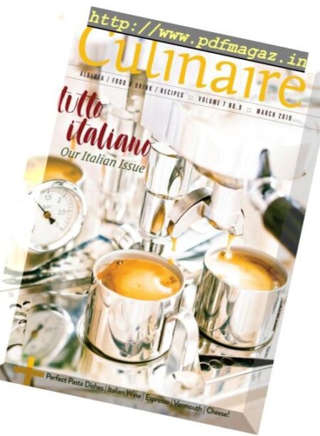 Culinaire Magazine – March 2019 Cover
