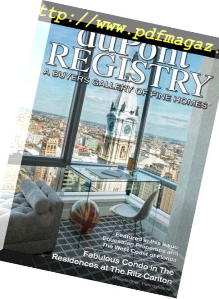 duPontREGISTRY Homes – April 2019 Cover
