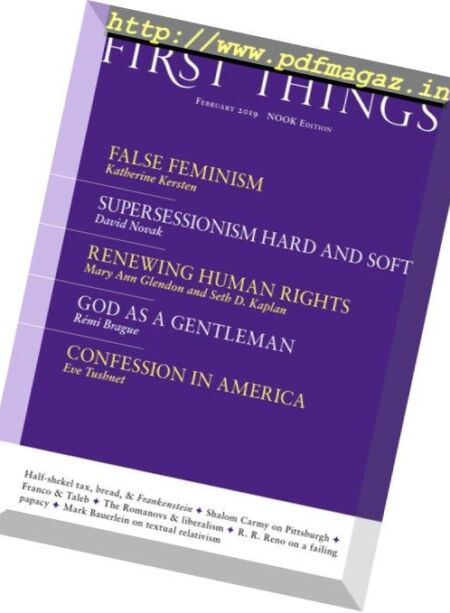 First Things – February 2019 Cover