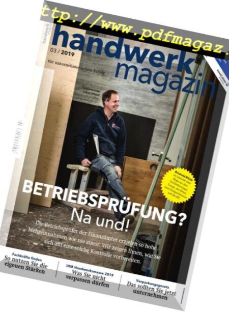 Handwerk Magazin – Nr3, 2019 Cover