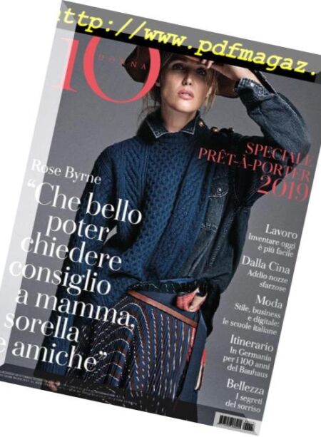 Io Donna del Corriere della Sera – 16 febbraio 2019 Cover