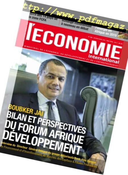 Le quotidien de l’economie magazine Afrique – 09 fevrier 2019 Cover