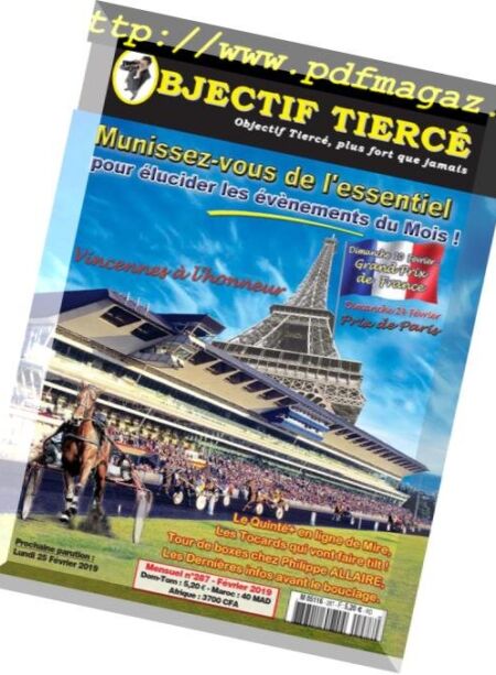 Objectif Tierce – fevrier 2019 Cover
