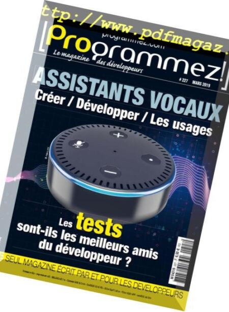 Programmez! – mars 2019 Cover