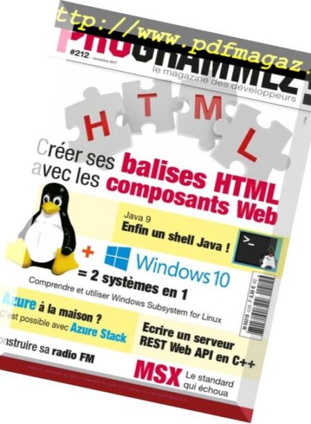 Programmez! – novembre 2017 Cover