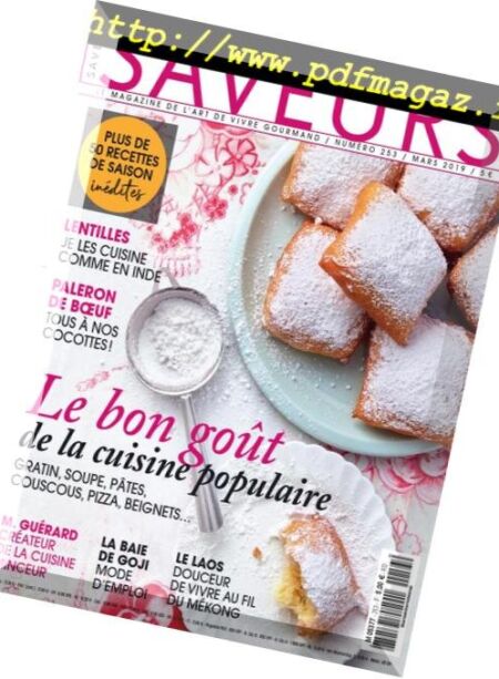 Saveurs France – Mars 2019 Cover