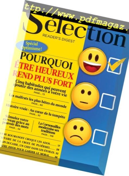 Selection Reader’s Digest France – avril 2018 Cover
