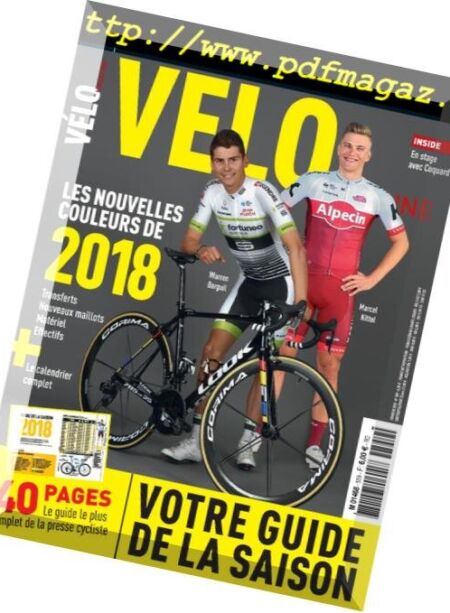 Velo Magazine – fevrier 2018 Cover