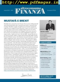 Altroconsumo Finanza – 26 Marzo 2019