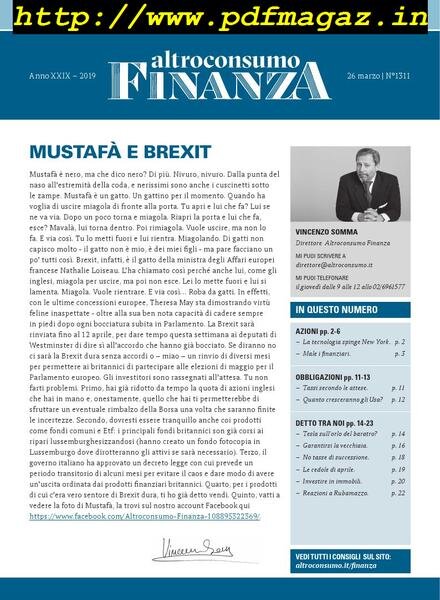 Altroconsumo Finanza – 26 Marzo 2019 Cover