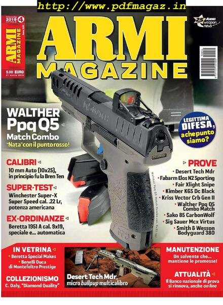 Armi Magazine – Aprile 2019 Cover